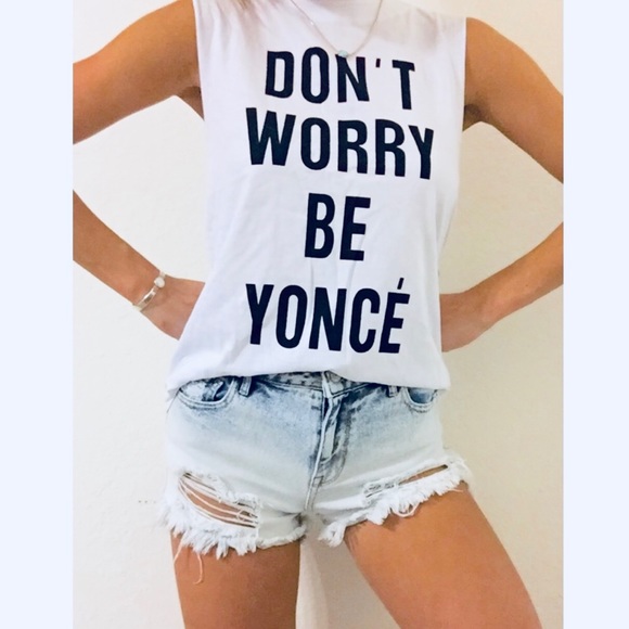 PacSun Tops - 'Don't worry be yoncé' graphic muscle tee